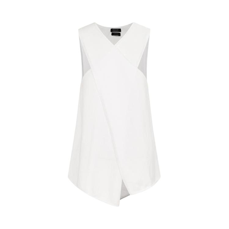 Massimo Dutti 【纯棉】女式时尚气质v领休闲舒适百搭针织T恤