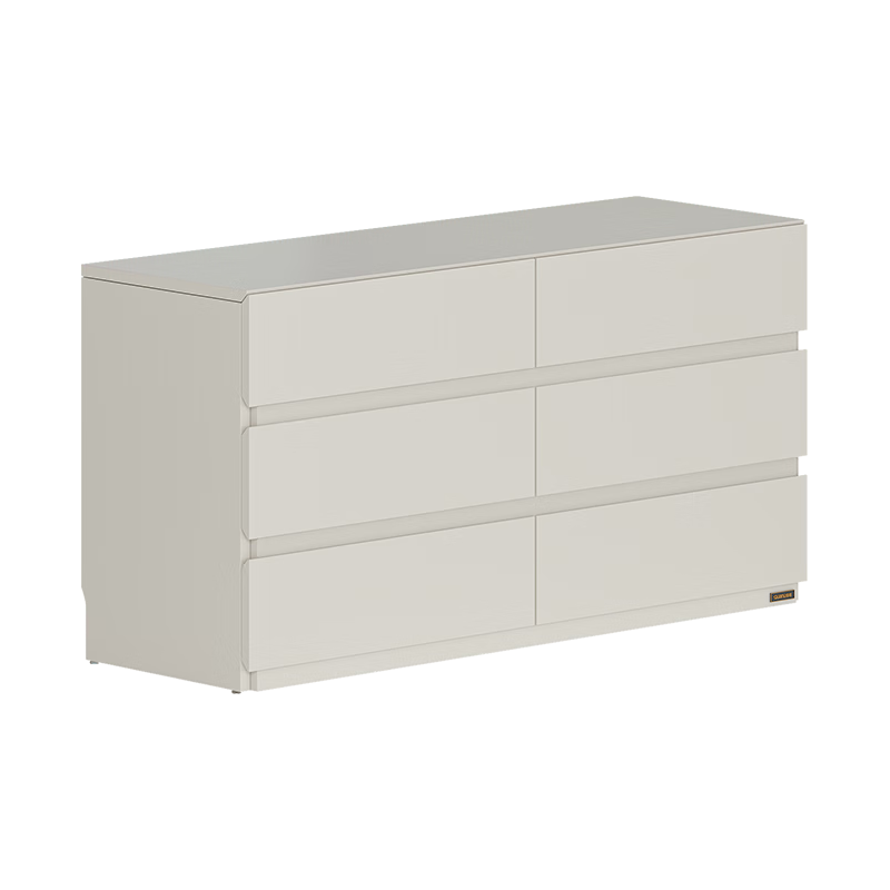 全友家居 六斗柜客厅奶油风收纳储物柜子抽屉式卧室靠墙床尾落地柜