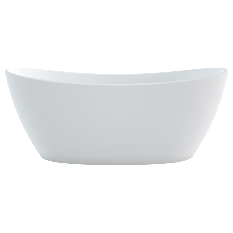 浪鲸（SSWW）人造石浴缸家用独立式酒店民宿日式深泡可移动椭圆形设计师款 6070-1600x760x600哑光白