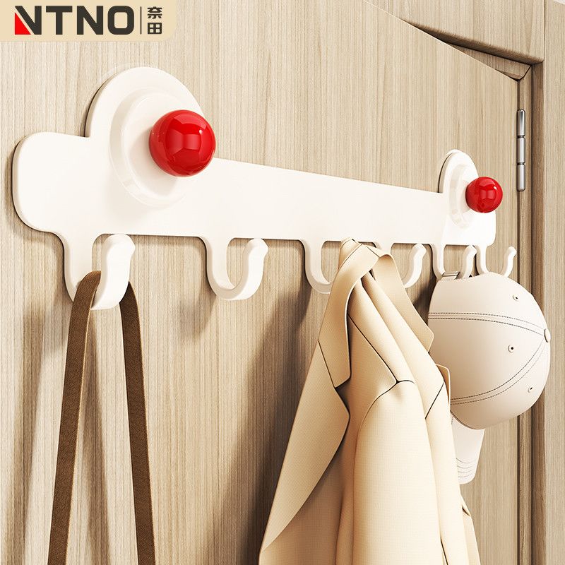 奈田免打孔门后挂钩免打孔墙上挂衣架壁挂无痕收纳架支架挂钩