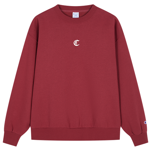 Champion 【新年红色】秋冬男女加绒圆领套头卫衣保暖多色休闲刺绣logo