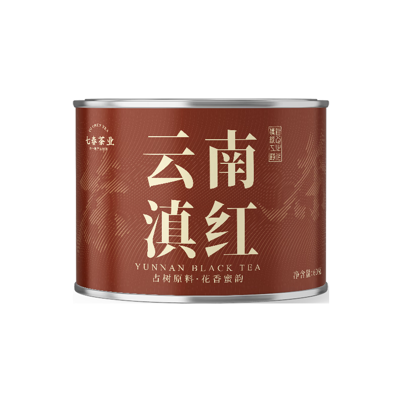 七春 滇红金丝 养胃红茶 60g 罐装