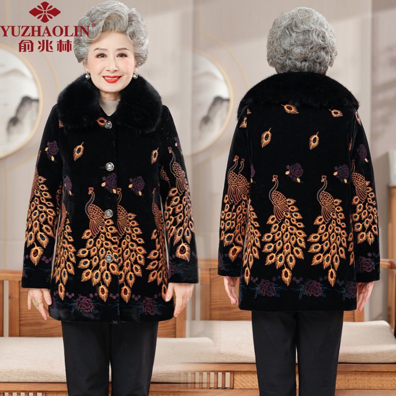 奶奶冬装外套加厚防寒保暖老太太棉袄保暖棉衣加绒老年人棉服