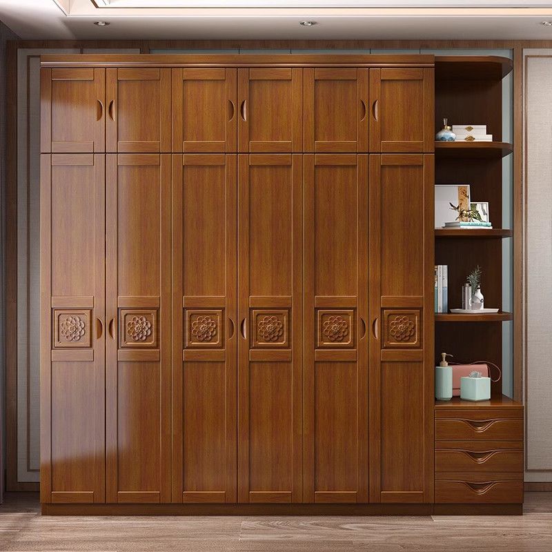 实木衣柜家用卧室小户型柜子卧室衣柜3456门实木衣柜2024