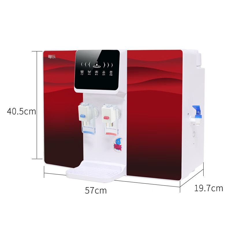 寻乐净水器加热一体纯水机100加仑反渗透自吸泵净水机直饮机 家用客厅办公室饭店餐厅冷热水开水饮水机 +外接矿物质水龙头（含安装）