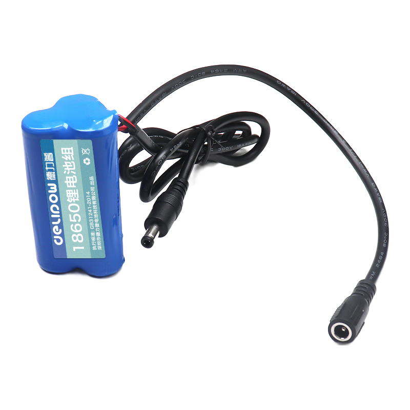 德力普（Delipow）3.7V锂电池组 18650充电电池组大容量钓鱼灯玩具车扩音器喷雾器户外电源 3.7V 9000mAh【DC公母接头】