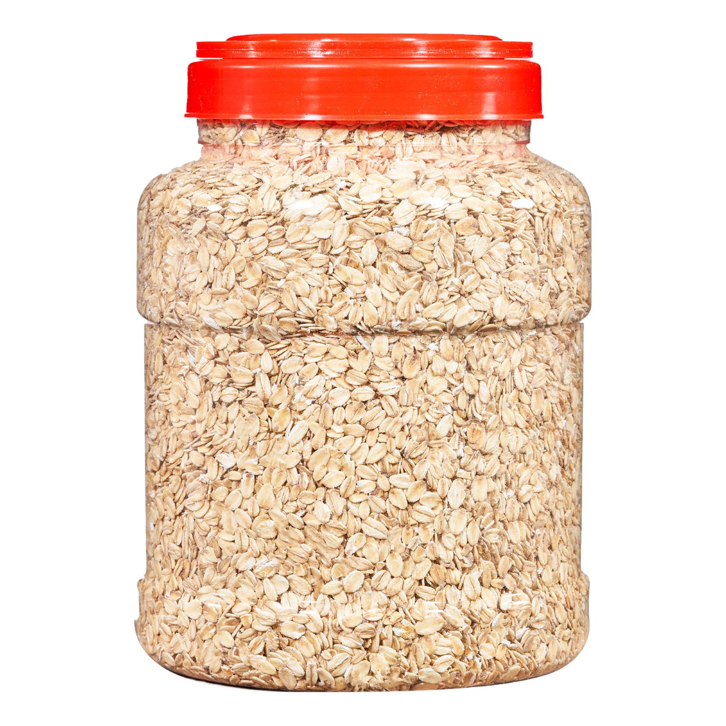 纯燕麦片1500g罐装原味麦片生熟纯麦片无糖杂粮早餐冲泡麦片粗粮