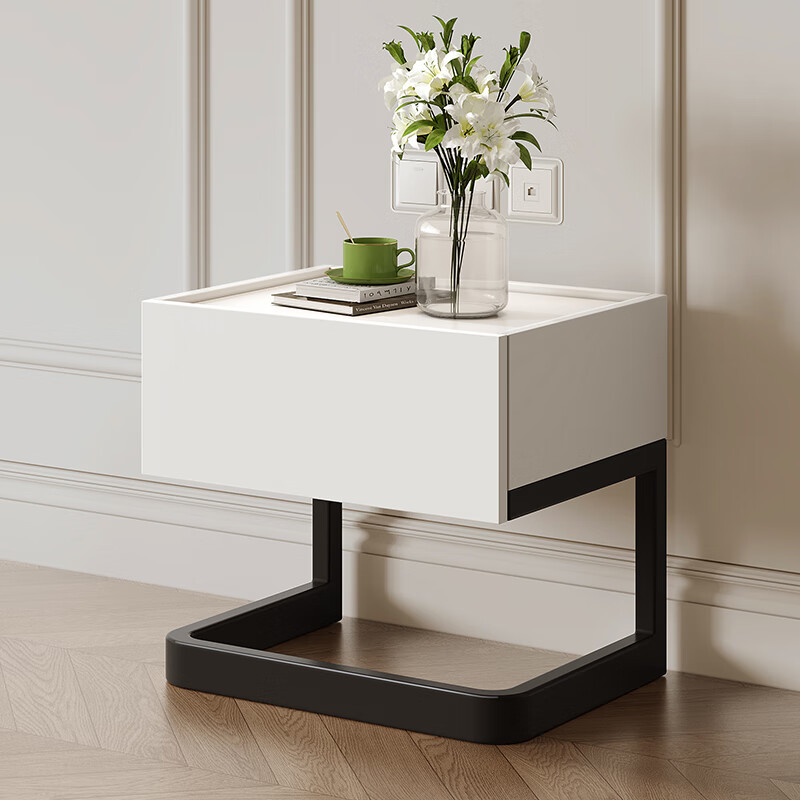 诗瑾床头柜简约现代卧室小柜子简易小型床头收纳柜家用储物床边柜 铁艺床头柜