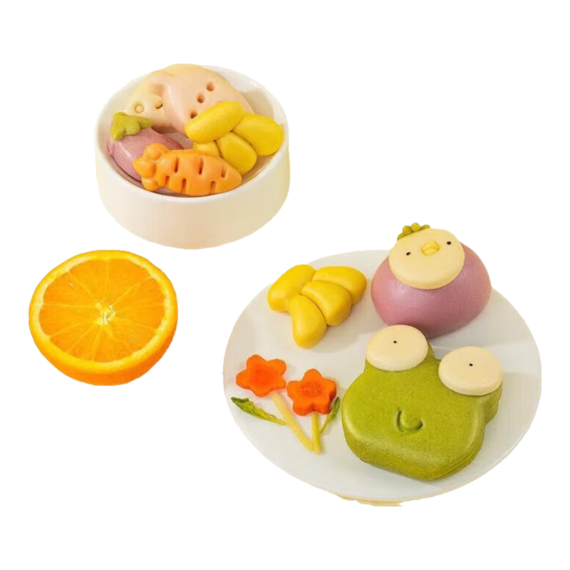 小鹿蓝蓝69.9儿童营养早餐任选4件 元气面点宝宝馒头花卷小笼包子冷链 【18个】动物造型小馒头160g