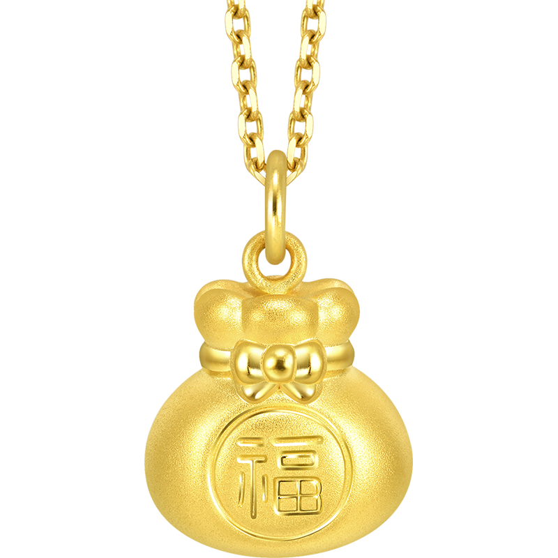 周生生  足金生生有礼福袋黄金吊坠男女款 不含素金项链 91975P定价