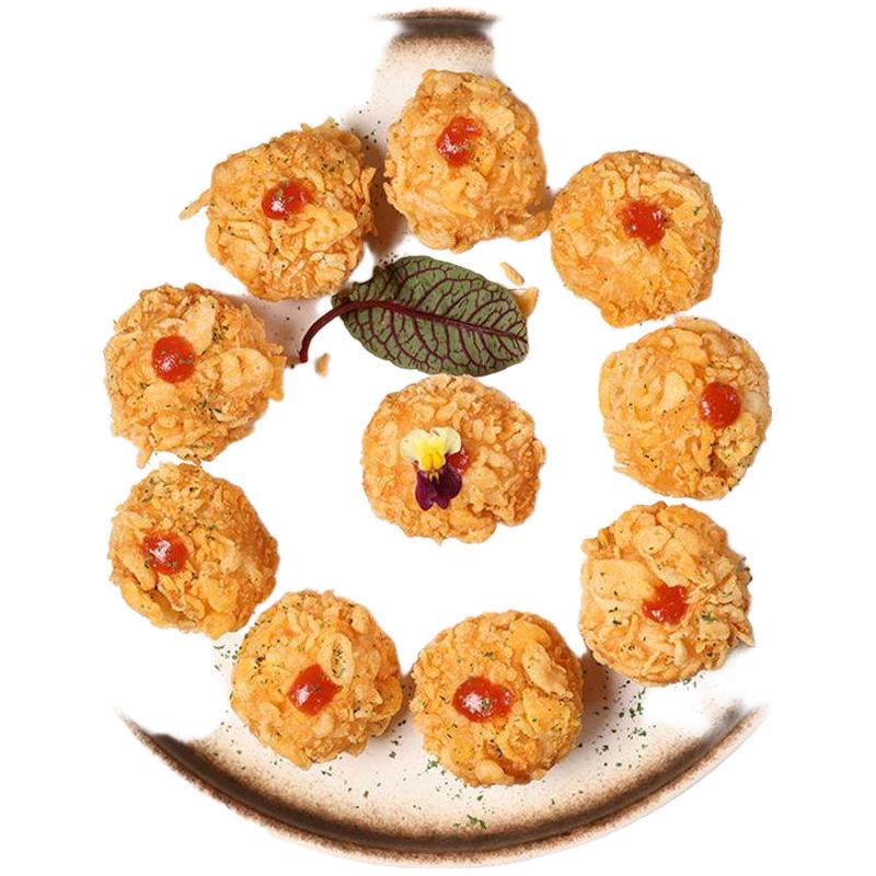 拓食越南选南美白对虾冷冻熔岩虾球爆浆流心天妇罗虾球10只盒