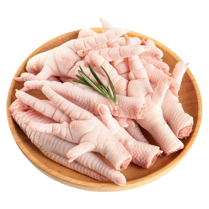 凤爪生冷冻短柄去棍商用冰冻土鸡脚新鲜原料无激素清真生鲜鸡爪子