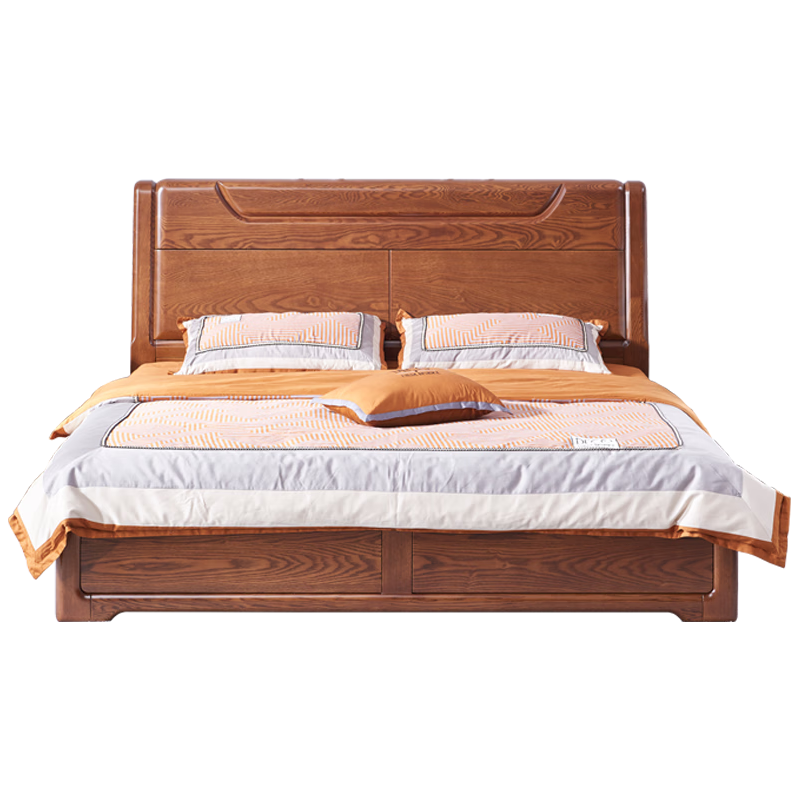  光明家具 现代简约 实木床 箱体床  180*200cm 1.8*2.0m