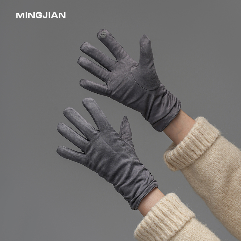  名简 保暖 女士触屏手套 均码