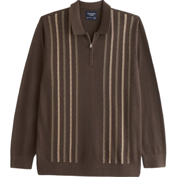  Abercrombie & Fitch 半拉链设计 男士针织毛衣