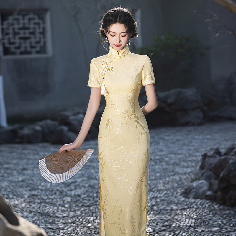  家隆名秀 提花 女士旗袍连衣裙