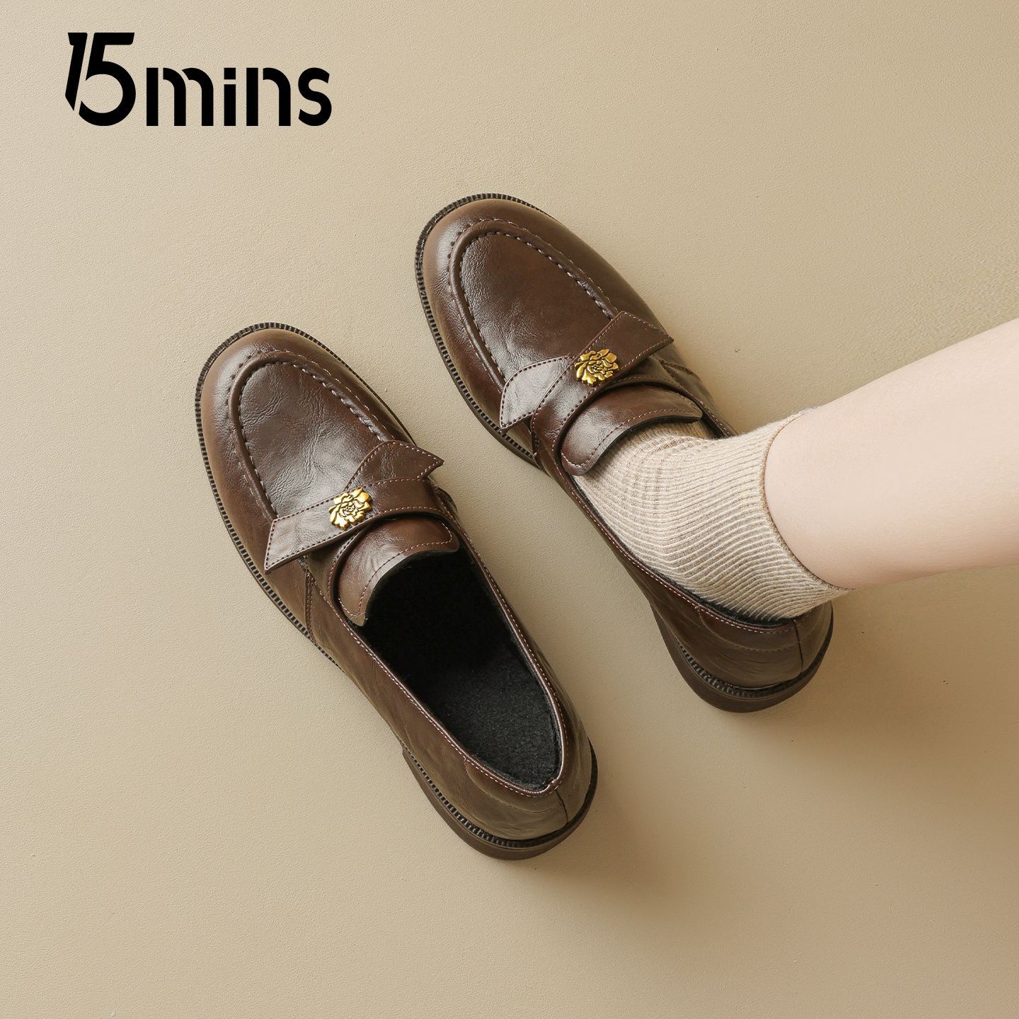  15MINS/15分钟 加绒 女士乐福鞋