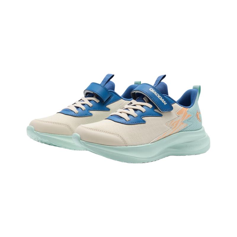  QIAODAN/乔丹 软底 儿童跑步鞋 山帆白/云雾绿/榕树蓝 37