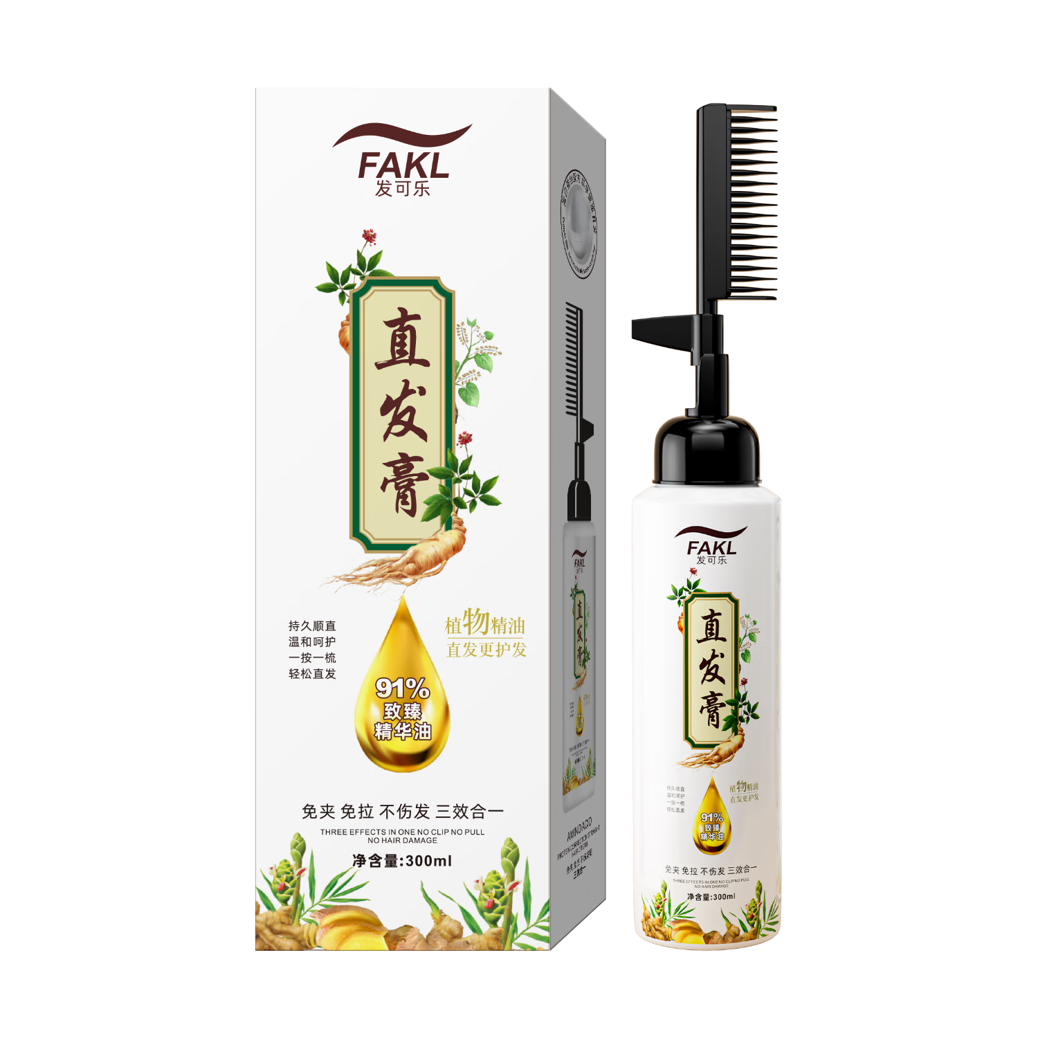  发可乐 蛋白矫正 直发膏  300ml