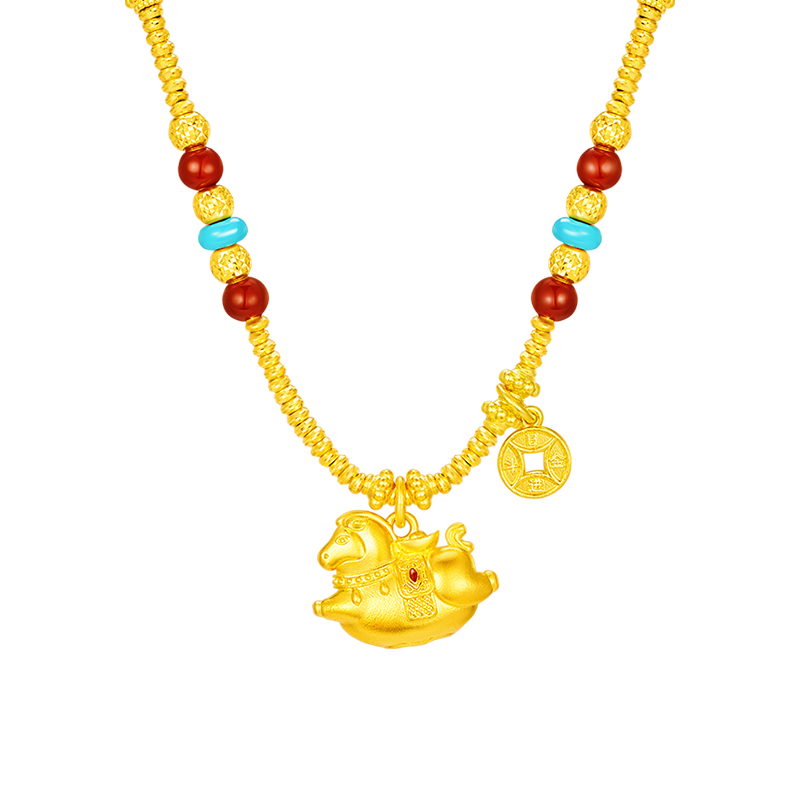  CHOW TAI SENG/周大生 古法足金 黄金项链