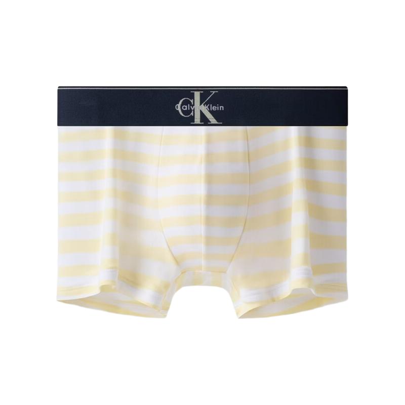  卡尔文·克莱恩/Calvin Klein 吸湿速干 男士平角内裤 6WC-黄白条纹 S