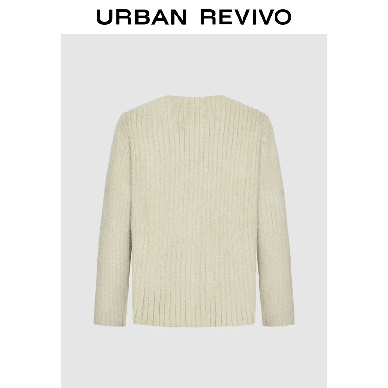  URBAN REVIVO 气质V领 男士针织开衫