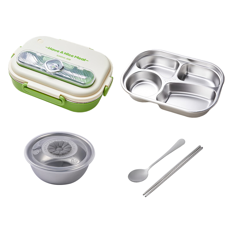  SUNCHA/双枪 316L不锈钢 儿童饭盒