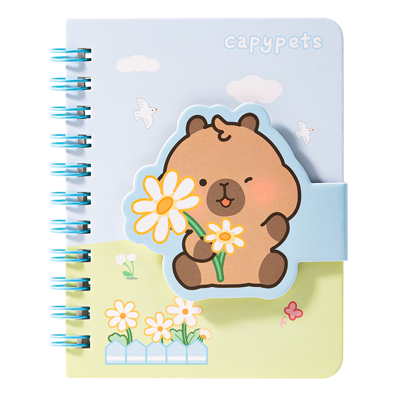  deli/得力 螺旋本 【卡皮巴拉】蓝色 A7/60张