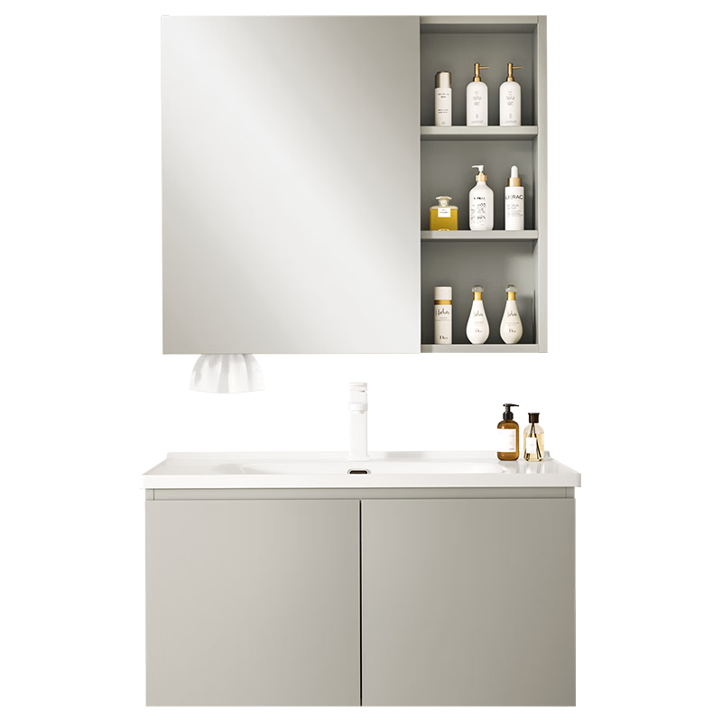  VATTI/华帝 铝合金 浴室柜 陶瓷一体盆 蜂窝铝洗手盆柜 洗漱台 洗脸台