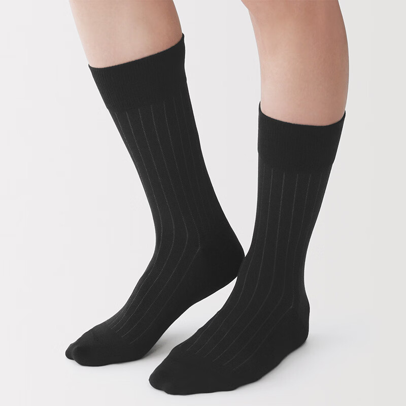  MUJI/無印良品 合脚直角 男士商务袜
