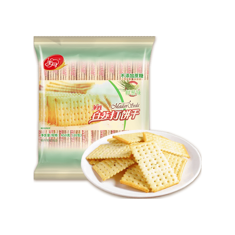  美丹 饱腹代餐 咸味饼干 葱香味 450g