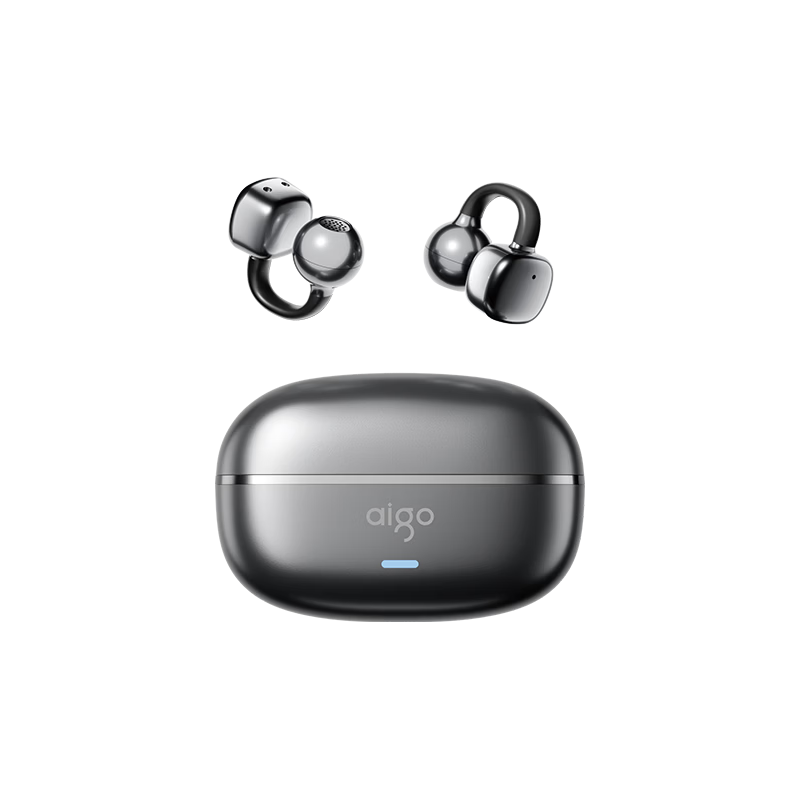  aigo/爱国者 骨传导概念 儿童蓝牙耳机  耳夹舒适佩戴-黑色