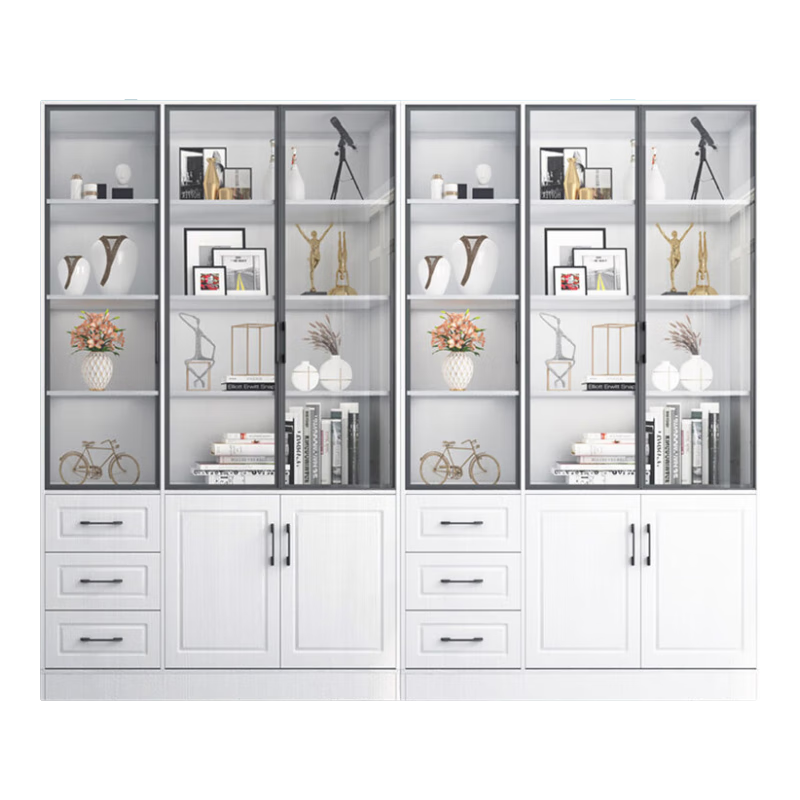  TANGJI/唐辑 自由组合 玻璃门书柜 三门120*35*200cm