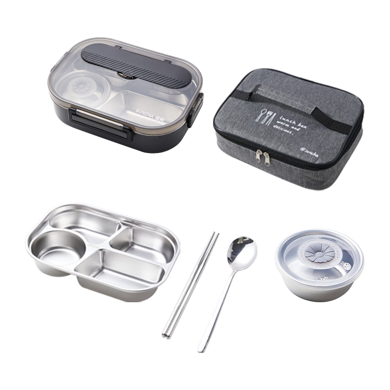  SUNCHA/双枪 316L不锈钢 保温饭盒 餐具
