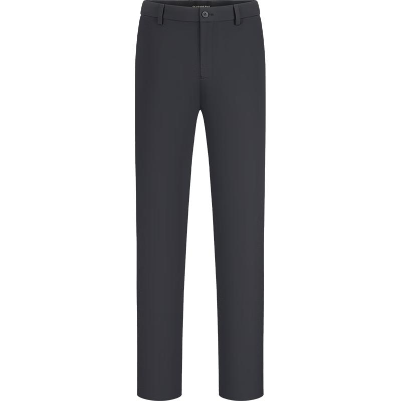  SEVEN/柒牌 针织弹力 男士休闲针织长裤 黑色 33