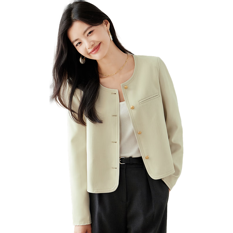  她享 质感小香风 女士短外套 L