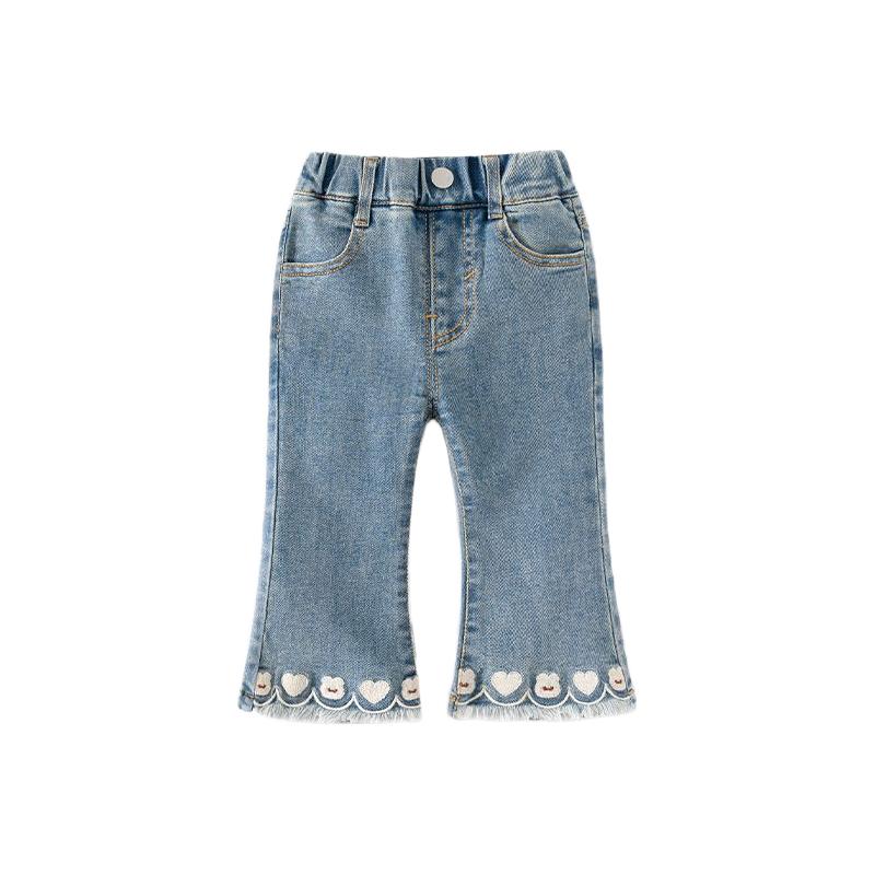  班喜迪 喇叭裤 儿童牛仔裤