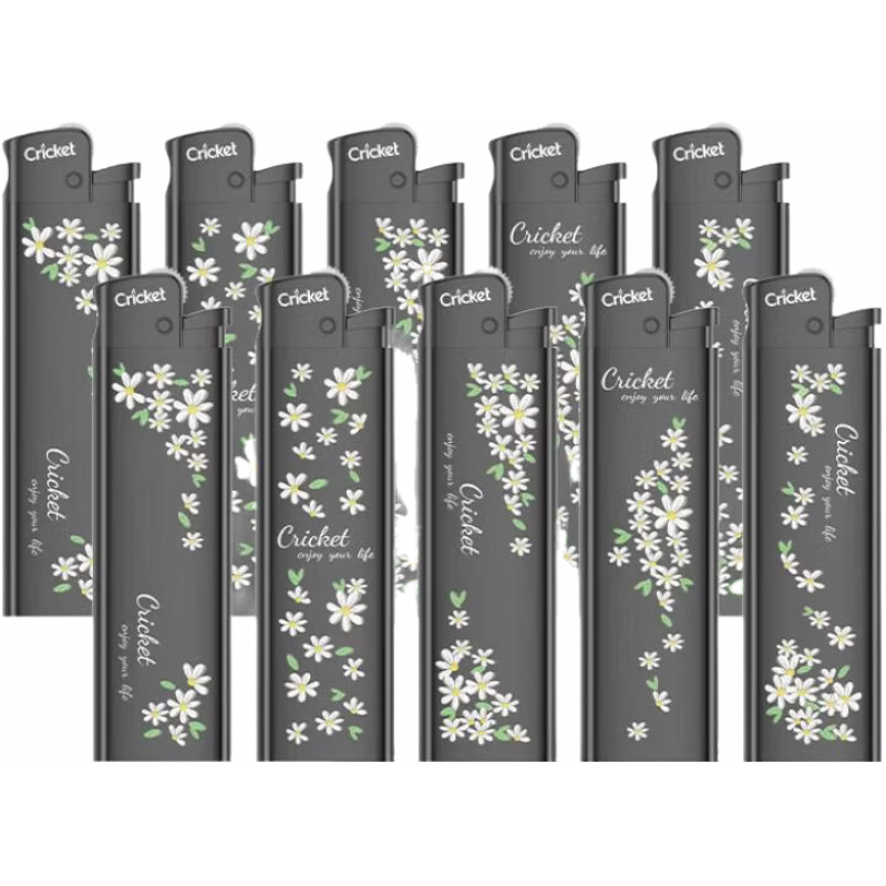  CRICKET/草蜢 防爆 一次性打火机 （）纯黑小雏菊 5支