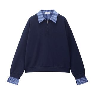  GIORDANO/佐丹奴 假两件拼接 女士卫衣