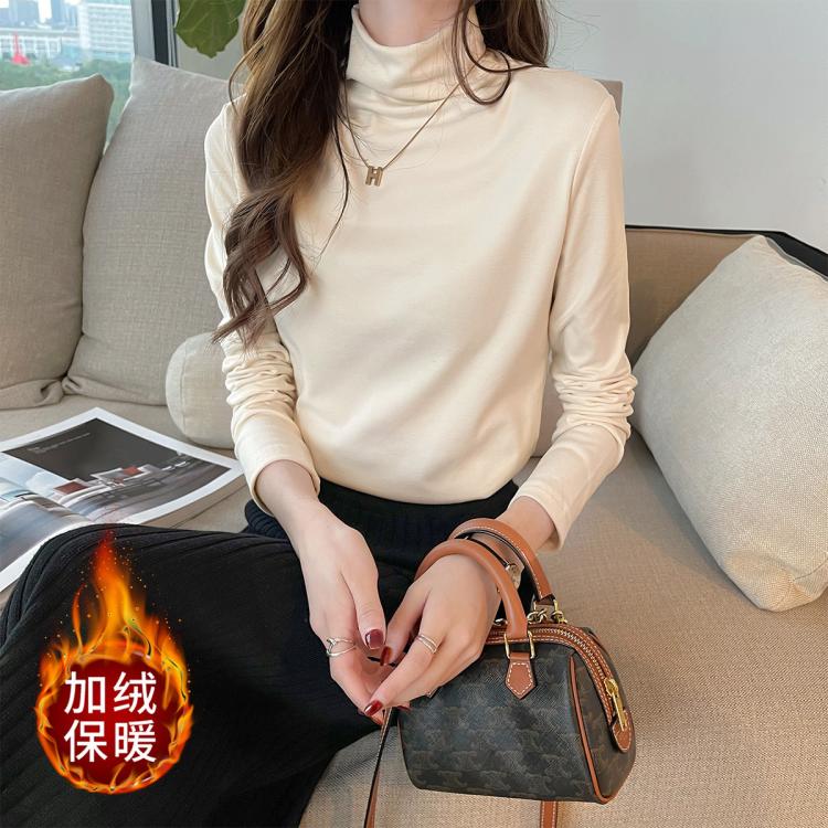  JEANSWEST/真维斯 加绒保暖 女士高领衫