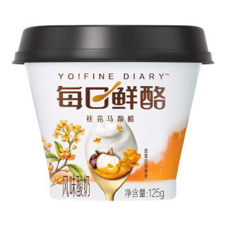 蒙牛 桂花马蹄酪 低温风味酸奶 桂花马蹄酪125g×6杯