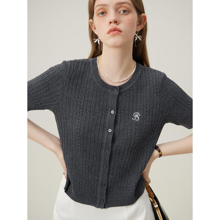  FANSILANEN/范思蓝恩 轻薄 女士针织开衫