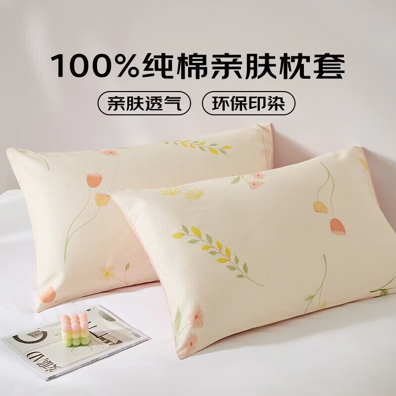  LOVO/乐蜗家纺 加绒保暖 枕套 【四季/全棉款】温柔恬梦