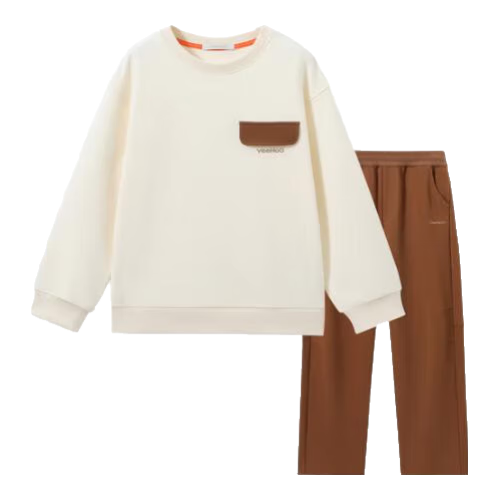  YeeHoO/英氏 休闲户外 儿童套装 休闲户外-米白 110