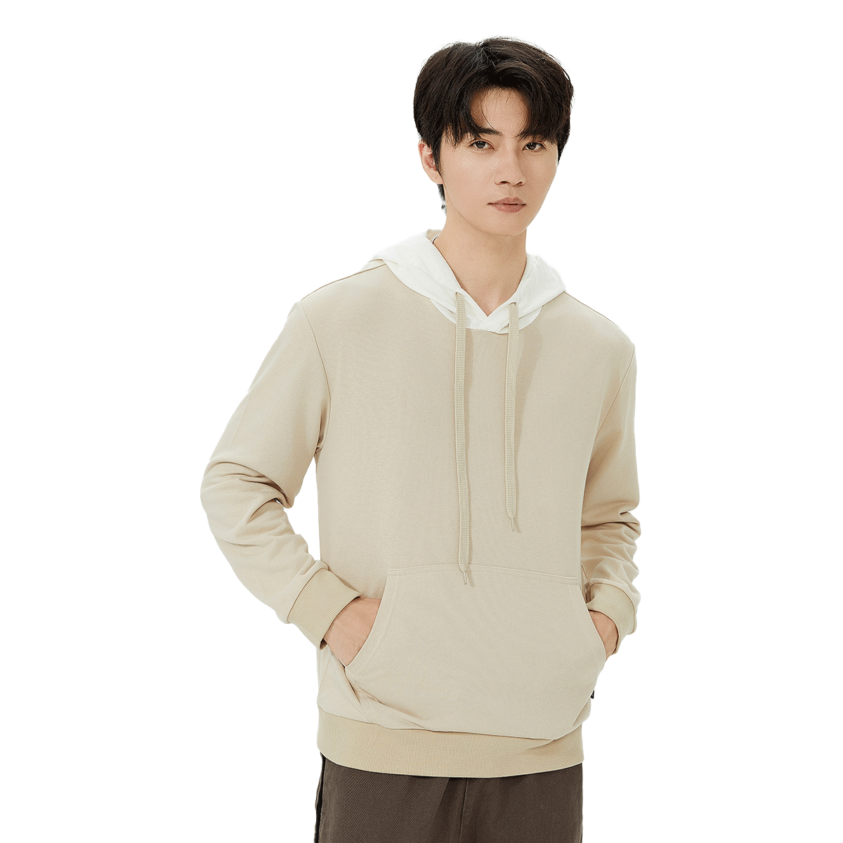  JEANSWEST/真维斯 撞色连帽 男士卫衣
