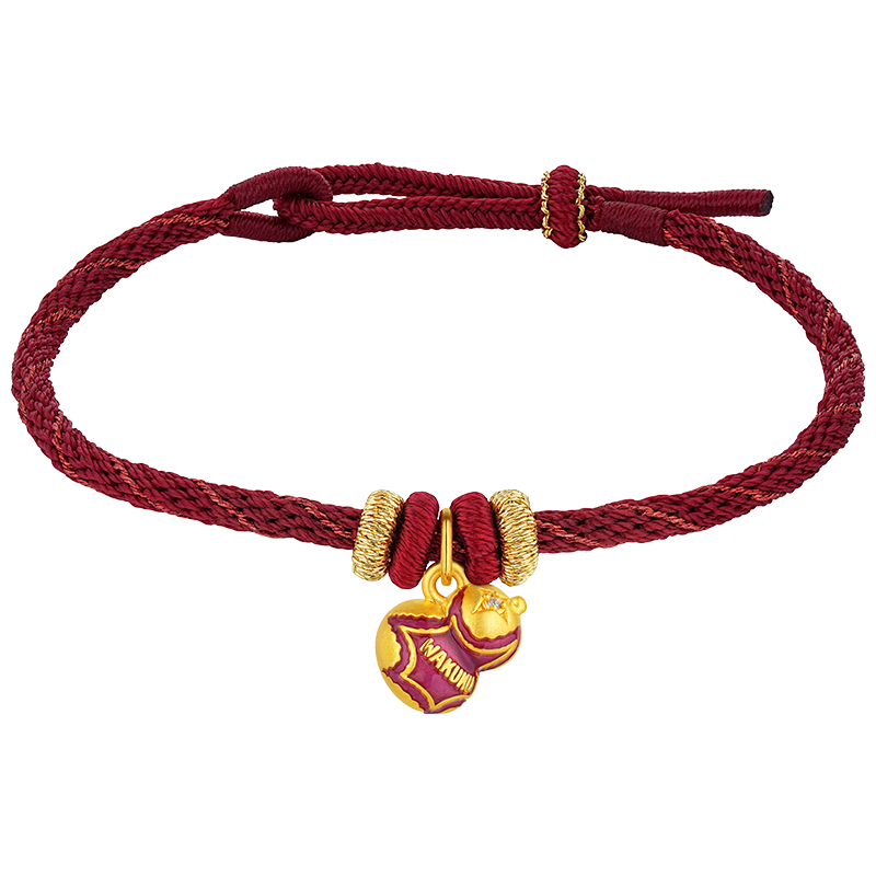  LUKFOOK JEWELLERY/六福珠宝 联名钻石 女士黄金转运珠手绳