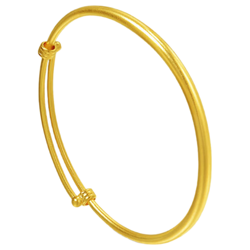  老庙黄金 古法金 黄金手镯