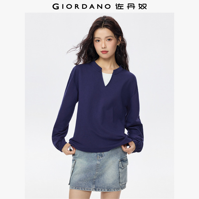  GIORDANO/佐丹奴 假两件 女士卫衣