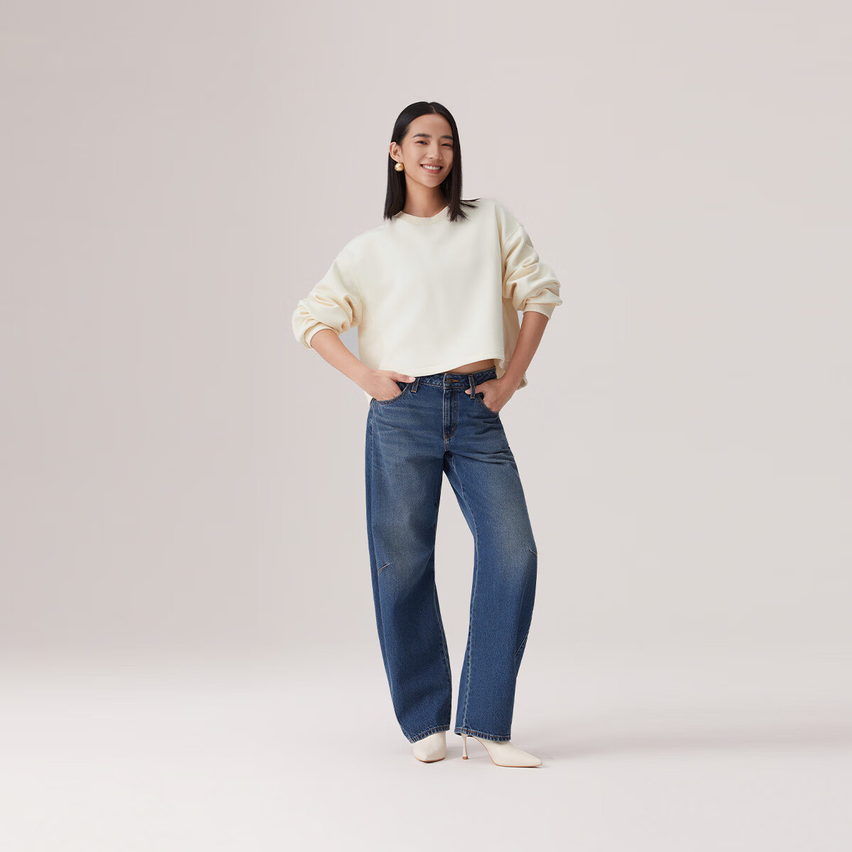  Levi's/李维斯 拼接 女士短卫衣