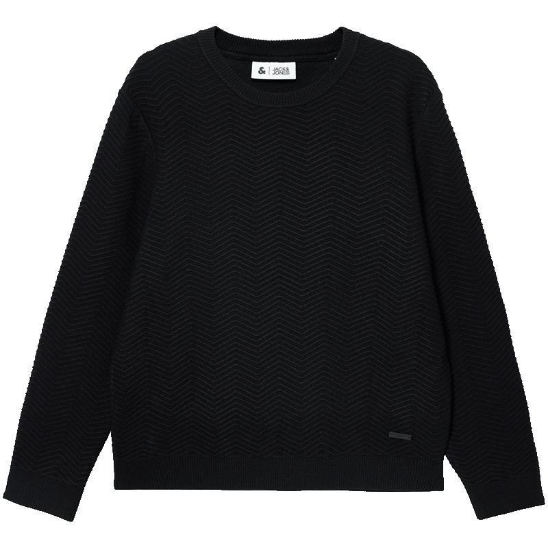  JACK&JONES/杰克琼斯 时尚百搭 男士毛衣 E40黑色 常规 S （170）